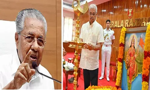 സര്‍ക്കാര്‍ പരിപാടികളില്‍ ആര്‍എസ്എസിന്റെ കാവിപ്പതാകയേന്തിയ ഭാരതാംബ ചിത്രം ഉപയോഗിക്കരുത്; ഔദ്യോഗിക ചിഹ്നങ്ങള്‍ മാത്രമേ ഉപയോഗിക്കാവൂ; മറ്റുചിഹ്നങ്ങള്‍ ഭരണഘടനാ വിരുദ്ധമെന്ന് മുഖ്യമന്ത്രി ഗവര്‍ണറെ അറിയിക്കും; തീരുമാനം മന്ത്രിസഭായോഗത്തില്‍