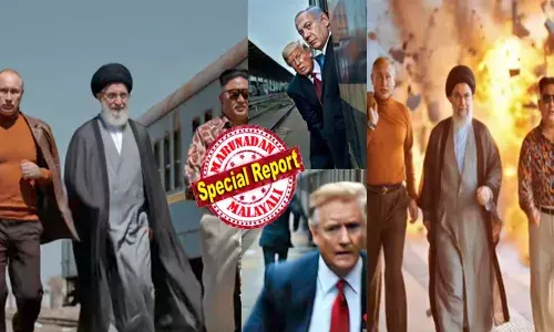 വാട്ട് നൗ?..; റെയില്‍വേ പ്ലാറ്റ് ഫോമിന് മുന്നിലൂടെ സ്‌റ്റൈലായി നടന്നുവരുന്ന ഖമനയി; കൂടെ മാസ്സിട്ട് വരുന്ന റഷ്യന്‍ പ്രസിഡന്റ് പുടിനും, കിം ജോങ്ങും; ഇതെല്ലാം ഒളിഞ്ഞിരുന്ന് വീക്ഷിക്കുന്ന ട്രംപും, നെതന്യാഹുവും; പെട്ടെന്ന് ട്രെയിന്‍ ബ്ലാസ്റ്റ് കണ്ട് വിരണ്ടോട്ടം; വീണ്ടും അമ്പരപ്പിച്ച് എഐ വീഡിയോ; സോഷ്യല്‍ മീഡിയയില്‍ ചൂടുപിടിച്ച് ചര്‍ച്ച