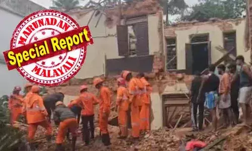 ചെങ്കല്ലു കൊണ്ട് നിര്‍മിച്ച കെട്ടിടം കനത്ത മഴയെ തുടര്‍ന്ന് തകര്‍ന്നു; ഇടിഞ്ഞു വീണത് 40 വര്‍ഷത്തോളം പഴക്കമുള്ള കെട്ടിടം; കെട്ടിടാവിശിഷ്ടങ്ങളില്‍ കുടുങ്ങിയത് മൂന്ന് ഇതര സംസ്ഥാന തൊഴിലാളികള്‍; ഒന്‍പത് പേര്‍ രക്ഷപ്പെട്ടത് തലനാരിഴയ്ക്ക്; കൊടകരയില്‍ ദുരന്തം; രക്ഷാ പ്രവര്‍ത്തനം തുടരുന്നു