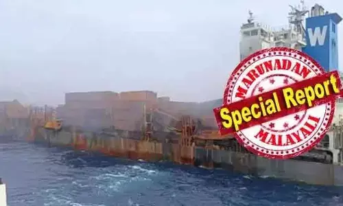 രണ്ടു ദിവസം മുമ്പ് കരുനാഗപ്പള്ളിക്കും വര്‍ക്കലയ്ക്കും ഇടയില്‍ 134 നോട്ടിക്കല്‍ മൈല്‍ ദൂരത്തിലായിരുന്നു കപ്പല്‍; അത് വലിച്ചു കൊണ്ട് കന്യാകുമാരിക്ക് തെക്കുപടിഞ്ഞാറ് 166 നോട്ടിക്കല്‍ മൈല്‍ അകലെ എത്തിച്ചത് നേട്ടം; ഇപ്പോഴും തീ ഉയരുന്ന ആശങ്ക; എന്‍ജിന്‍ മുറിയിലെ വെള്ളം മാറ്റുന്നു; വാന്‍ഹായ് 503ല്‍ നടക്കുന്നത്