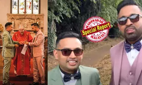 യുകെയില്‍ സ്വവര്‍ഗാനുരാഗികളായ മലയാളി യുവാക്കള്‍ വിവാഹിതരായി; പള്ളിയില്‍ വെച്ച് അനുഗ്രഹ ചടങ്ങില്‍ സംബന്ധിച്ച് സുഹൃത്തുക്കളും ബന്ധുക്കളും; ദമ്പതികളായി ഒരുമിച്ചു ജീവിക്കാന്‍ സച്ചിനും നിവിനും; കാതല്‍ സിനിമയില്‍ മമ്മൂട്ടിയുടെ കൂടേ നില്‍ക്കാന്‍ ആളുണ്ടാകും, റിയല്‍ ലൈഫിലെ കഥ വ്യത്യസ്തമാകാമെന്ന് ഇരുവരും