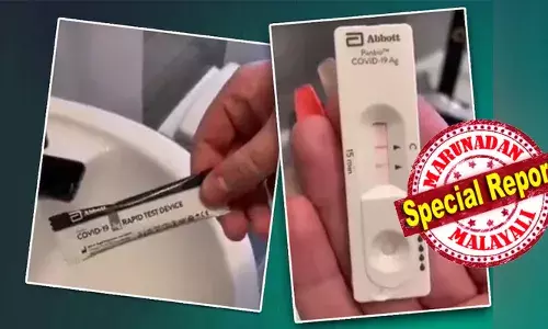 കോവിഡ് കിറ്റില്‍ ഏത് ദ്രാവകം ഒഴിച്ചാലും അത് പോസിറ്റീവ് ആയി കാണിക്കുമോ?  വാട്സ് ആപ്പില്‍ ലഭിച്ച വീഡിയോ സന്ദേശത്തിന്റെ സത്യമെന്ത്?  വൈറസിനെ കണ്ടെത്താന്‍ മൂക്കിലെ സ്രവം മാത്രം സ്പെസിമെന്‍ എടുക്കണമെന്ന് അബ്ബട്ട് കമ്പനിയുടെ വെബ്സൈറ്റില്‍ വിശദീകരണം;  കോവിഡ് ടെസ്റ്റ് കിറ്റ് തട്ടിപ്പിന്റെ യാഥാര്‍ഥ്യമറിയാം