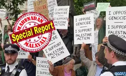 സൈനിക ആസ്ഥാനം ആക്രമിക്കുകയും രണ്ട് സൈനിക വിമാനങ്ങള്‍ക്ക് കേടുപാടുകള്‍ വരുത്തുകയും ചെയ്ത സംഘടന വീണ്ടും തെരുവില്‍; ബ്രിട്ടണില്‍ വീണ്ടും ഫലസ്തീന്‍ അനുകൂല പ്രകടനം; 29 പേര്‍ അറസ്റ്റില്‍; കനത്ത ശിക്ഷയ്ക്ക് സാധ്യത