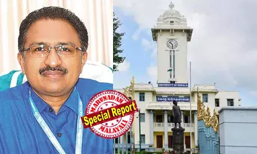 സര്‍വകലാശാലയിലെ കസേരകളിക്കിടെ അവധി അപേക്ഷ നല്‍കി രജിസ്ട്രാര്‍; ചുമതല പരീക്ഷ കണ്‍ട്രോളര്‍ക്കോ കാര്യവട്ടം ക്യാമ്പസ് ജോയിന്റ് രജിസ്ട്രാര്‍ക്കോ നല്‍കണമെന്നും അവധി അപേക്ഷയില്‍; സസ്പെന്‍ഷനിലുള്ളയാളുടെ അവധി അപേക്ഷയ്ക്ക് പ്രസക്തി എന്തെന്ന് വിസി