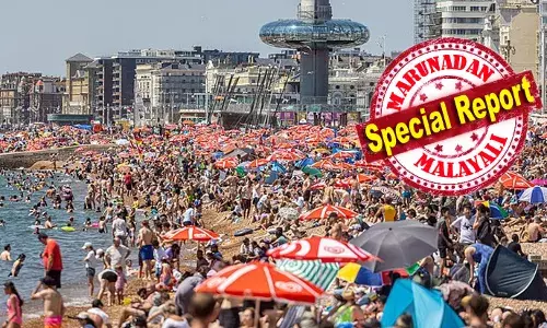 35 ഡിഗ്രി ചൂട് കടന്ന് ബ്രിട്ടന്‍; ഈ വര്‍ഷത്തെ ഏറ്റവും വലിയ ചൂടില്‍ നട്ടം തിരിഞ്ഞ് ബ്രിട്ടന്‍;  സഹിക്കാനാവാത്ത ചൂടില്‍ എരിപുരി പൂണ്ട  ബ്രിട്ടനിലെ ജനത; കാട്ടുതീ പടര്‍ന്നു യൂറോപ്പ്; സ്പെയിനില്‍ പെരുമഴയും വെള്ളപ്പൊക്കവും