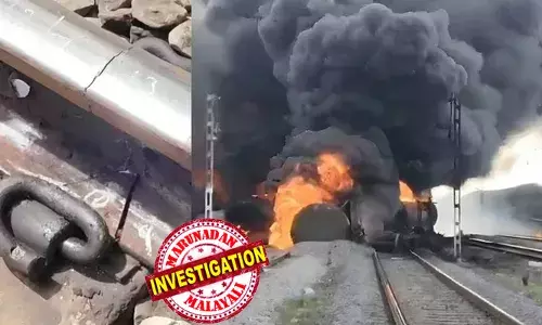 തിരുവള്ളൂരില്‍ ട്രെയിന്‍ അപകടം നടന്ന സ്ഥലത്തുനിന്ന് 100 മീറ്റര്‍ അകലെ ട്രാക്കില്‍ വിള്ളല്‍; ഗുഡ്‌സ് ട്രെയിന്‍ തീപ്പിടിത്തത്തില്‍ അട്ടിമറി സംശയിച്ച് റെയില്‍വേ; അന്വേഷണം തുടങ്ങി; അപകടസമയത്ത് തൊട്ടടുത്ത ട്രാക്കിലൂടെ പോയ മംഗളൂരു മെയില്‍ രക്ഷപ്പെട്ടത് തലനാരിഴയ്ക്ക്