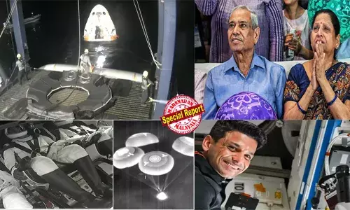 നമ്മുടെ കുട്ടി മടങ്ങിയെത്തി! തിരികെ ഭൂമിയില്‍ കാല്‍ കുത്തിയെന്ന വാര്‍ത്ത കേള്‍ക്കാനായി കൊതിച്ച് ഓരോ ഭാരതീയനും; ഡ്രാഗണ്‍ പേടകം പസിഫിക് സമുദ്രത്തില്‍ സ്പ്ലാഷ് ഡൗണ്‍ ചെയ്തതോടെ കയ്യടി; ചരിത്രദൗത്യം പൂര്‍ത്തിയാക്കി ശുഭാംശു ശുക്ല മടങ്ങി എത്തിയതോടെ ഇന്ത്യക്ക് അഭിമാനനിമിഷം; അവന്‍ ഞങ്ങളുടെ മകനെങ്കിലും രാജ്യത്തിന്റെ മുഴുവന്‍ സ്വത്തെന്ന് ശുഭാംശുവിന്റെ മാതാപിതാക്കള്‍