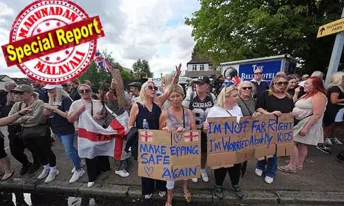 എത്യോപ്യയില്‍ നിന്നെത്തിയ 38 കാരനായ അഭയാര്‍ഥി 14 കാരിയെ ബലമായി ചുംബിക്കാന്‍ ശ്രമിച്ചതിന് അറസ്റ്റിലായി; സമാധാനപരമായി ആരംഭിച്ച പ്രതിഷേധം കുടിയേറ്റ വിരുദ്ധ പ്രക്ഷോഭമായി മാറിയത് അതിവേഗം; അഫ്ഗാനില്‍ നിന്ന് അഭയാര്‍ഥിയായി എത്തിയവര്‍ ബെനഫിറ്റുകള്‍ നേടുന്നതിയും യുകെയില്‍ എതിര്‍പ്പ്