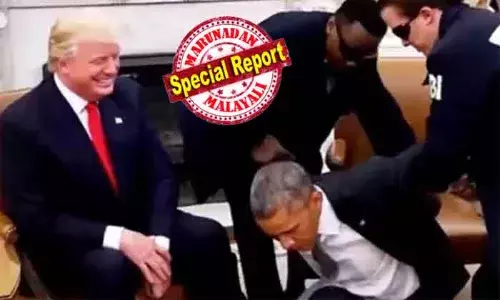 ഒബാമയെ അറസ്റ്റ് ചെയ്ത് ബലമായി കൊണ്ടുപോകുന്ന എ.ഐ വീഡിയോ പങ്കുവെച്ച് ട്രംപ്; ആരും നിയമത്തിനു മുകളിലല്ലെന്ന കുറിപ്പും!   ട്രംപിന്റെ 2016ലെ തിരഞ്ഞെടുപ്പ് വിജയത്തില്‍ റഷ്യന്‍ സ്വാധീനമെന്ന ആരോപണത്തില്‍ ഒബാമ വിചാരണ നേരിടണമെന്ന് തുല്‍സി ഗബാര്‍ഡ് പ്രഖ്യാപിച്ചതിനു പിന്നാലെ എ.ഐ വീഡിയോ