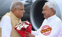 ജഗ്ദീപ് ധന്കര് രാജി പ്രഖ്യാപിക്കും മുമ്പ് അണിയറയില് നടന്നത് രാഷ്ട്രീയ ചെസ് ബോര്ഡിലെ കരുനീക്കങ്ങള്; ധന്കര് പരിധി വിട്ടെന്ന് രാജ്യസഭാ എംപിമാരുടെ അടിയന്തര യോഗം വിളിച്ച് അറിയിച്ച് ബിജെപി നേതൃത്വം; സുപ്രധാന പ്രമേയത്തിലും ഒപ്പു വപ്പിച്ചു; ഒടുവില് ജയ്പൂരിന് പോകാനിരുന്ന ധന്കറിന്റെ ഞെട്ടിക്കുന്ന രാജിയും; നിതീഷ് കുമാറിനെ ഉപരാഷ്ട്രപതിയാക്കാന് ചരടുവലികള് ജഗ്ദീപ് ധന്കര് രാജി പ്രഖ്യാപിക്കും മുമ്പ് അണിയറയില് നടന്നത് രാഷ്ട്രീയ ചെസ് ബോര്ഡിലെ കരുനീക്കങ്ങള്; ധന്കര് പരിധി വിട്ടെന്ന് രാജ്യസഭാ എംപിമാരുടെ അടിയന്തര യോഗം വിളിച്ച് അറിയിച്ച് ബിജെപി നേതൃത്വം; സുപ്രധാന പ്രമേയത്തിലും ഒപ്പു വപ്പിച്ചു; ഒടുവില് ജയ്പൂരിന് പോകാനിരുന്ന ധന്കറിന്റെ ഞെട്ടിക്കുന്ന രാജിയും; നിതീഷ് കുമാറിനെ ഉപരാഷ്ട്രപതിയാക്കാന് ചരടുവലികള്