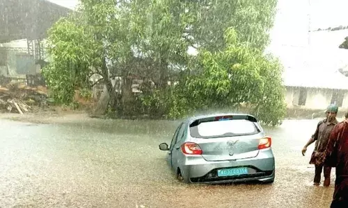 ഗൂഗിള്‍മാപ്പ് വീണ്ടും പണി പറ്റിച്ചു; വഴിയെന്ന് കരുതി വാഹനം ചെന്നത് തോട്ടിലേക്ക്; മുന്‍വശം മുങ്ങുന്നത് കണ്ട് യാത്രക്കാര്‍ പെട്ടെന്ന് ഡോര്‍ തുറന്ന് പുറത്തിറങ്ങി; ഒഴിവായത് വലിയ അപകടം