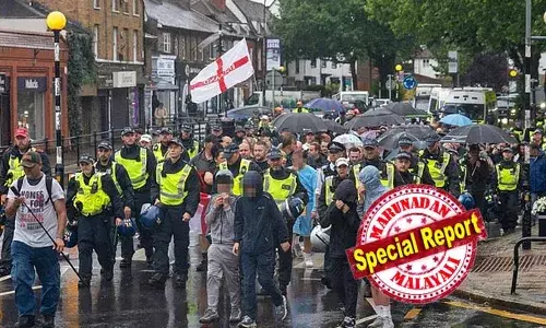 ബ്രിട്ടനില്‍ ഹോട്ടലിന് മുന്‍പില്‍ പ്രതിഷേധ റാലിയുമായി തദ്ദേശീയര്‍; നാട്ടുകാരുടെ പ്രതിഷേധത്തില്‍ അണിചേര്‍ന്ന് ഇംഗ്ലീഷ് ഡിഫന്‍സ് ലീഗ് അടക്കമുള്ള സംഘടനകള്‍; അഭയാര്‍ത്ഥികളെ പഞ്ച നക്ഷത്ര ഹോട്ടലില്‍ താമസിപ്പിച്ച് പണി വാങ്ങി ബ്രിട്ടീഷ് സര്‍ക്കാര്‍