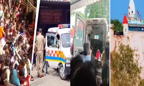 ഷോക്കടിച്ചെ...ഓടിക്കോ..; ക്ഷേത്രത്തിലേക്കുള്ള പടിക്കെട്ടുകൾ കയറുന്നതിനിടെ അലറിവിളി; പരിഭ്രാന്തിയിൽ കുതറിയോടി ഭക്തർ; തിക്കിലും തിരക്കിലും പെട്ട് 6 മരണം; നിരവധി പേർക്ക് പരിക്ക്