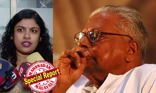 ഒരു കൊച്ചു പെണ്‍കുട്ടിയുടെ ക്യാപിറ്റല്‍ പണിഷ്‌മെന്റ് പരാമര്‍ശത്തെ തുടര്‍ന്നാണ് ആലപ്പുഴ സമ്മേളനത്തില്‍ നിന്ന് വിഎസ് ഇറങ്ങിപ്പോയതെന്ന വെളിപ്പെടുത്തല്‍;  ആരും അങ്ങനെ പറഞ്ഞിട്ടില്ല, ആരോപണങ്ങള്‍ക്ക് നേതൃത്വം മറുപടി പറയുമെന്ന് ചിന്ത ജെറോം; അങ്ങനെ ഒരു പരാമര്‍ശം ഉണ്ടതായി താന്‍ കേട്ടിട്ടില്ലെന്ന് കടകംപള്ളി സുരേന്ദ്രന്‍;  സുരേഷ് കുറുപ്പിന്റേത് ഭാവനാ സൃഷ്ടിയെന്ന് ഡി.കെ മുരളി;  സിപിഎമ്മിനെ വെട്ടിലാക്കി വി എസ് അനുസ്മരണ ലേഖനം