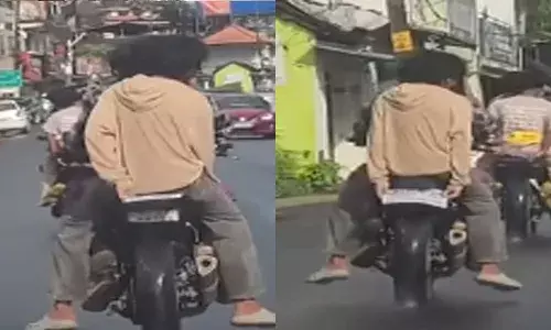 രണ്ട് ബൈക്കുകളിലായി ആറ് യുവാക്കളുടെ സാഹസിക യാത്ര; ചിത്രം പകർത്തുന്നത് ശ്രദ്ധയിൽപ്പെട്ടതോടെ നമ്പർപ്ലേറ്റ് മറച്ചു; നടപടിയെടുത്ത് മോട്ടോർ വാഹന വകുപ്പ്