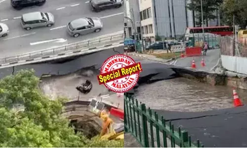 തിരക്കേറിയ റോഡിലൂടെ വേഗത്തില്‍ ഓടിച്ച് പോകവേ കാര്‍ പെട്ടെന്ന് പാതാളത്തിലേക്ക് താണ പോലെ; അതിവേഗം കുഴിയില്‍ വെള്ളം നിറയവേ മരണവെപ്രാളത്തില്‍ വനിതാ ഡ്രൈവര്‍; രക്ഷകരായി തൊഴിലാളികള്‍; സിംഗപ്പൂരിനെ ഞെട്ടിച്ച അപകടത്തിന്റെ കഥ പറഞ്ഞ് തൊഴിലാളി സംഘത്തിലെ ഇന്ത്യന്‍ വംശജന്‍