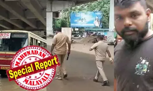 കെഎസ്ആര്‍ടിസി ബസ് തട്ടി സ്‌കൂട്ടര്‍ യാത്രികന്‍ റോഡില്‍ തെറിച്ചു വീണു; ചോദ്യം ചെയ്തപ്പോള്‍ സൂപ്പര്‍ഫാസ്റ്റ് ബസ് നടുറോഡിലിട്ട് ഡ്രൈവറും കണ്ടക്ടറും ഇറങ്ങിപ്പോയി: പെരുവഴിയിലായി യാത്രക്കാരും