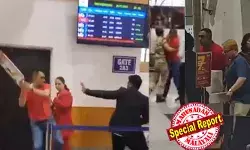 ഏഴ് കിലോയ്ക്ക് പകരം 16 കിലോ; അധിക ക്യാബിന് ലഗേജിന് ഫീസ് ചോദിച്ചു; കയ്യില് കിട്ടിയ പരസ്യ ബോര്ഡ് എടുത്ത് സ്പൈസ് ജെറ്റ് ജീവനക്കാരന്റെ തലയ്ക്കടിച്ച് സൈനിക ഉദ്യോഗസ്ഥന്; തലയ്ക്കും നട്ടെല്ലിനും ഗുരുതര പരുക്ക് ഏഴ് കിലോയ്ക്ക് പകരം 16 കിലോ; അധിക ക്യാബിന് ലഗേജിന് ഫീസ് ചോദിച്ചു; കയ്യില് കിട്ടിയ പരസ്യ ബോര്ഡ് എടുത്ത് സ്പൈസ് ജെറ്റ് ജീവനക്കാരന്റെ തലയ്ക്കടിച്ച് സൈനിക ഉദ്യോഗസ്ഥന്; തലയ്ക്കും നട്ടെല്ലിനും ഗുരുതര പരുക്ക്