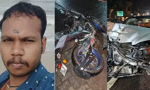 നിയന്ത്രണംവിട്ട കാര്‍ ബൈക്കിലിടിച്ചു; ബൈക്ക് യാത്രക്കാരനായ യുവാവിന് ദാരുണാന്ത്യം