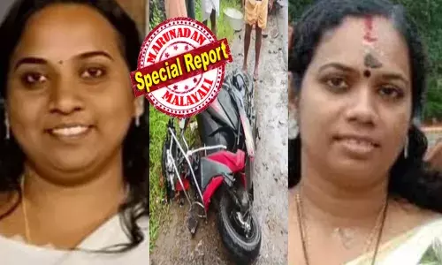 കോരിച്ചൊരിയുന്ന മഴയത്ത് പാഞ്ഞെത്തിയ കാർ; പെട്ടെന്ന് റോഡിൽ ഇടിപൊട്ടുന്ന ശബ്ദം; നിലവിളി കേട്ട് നാട്ടുകാർ ഓടിയെത്തി; സ്‌കൂട്ടറുകളെ ഇടിച്ചുതെറിപ്പിച്ച് അപകടം; രണ്ടു യുവതികൾക്ക് ദാരുണാന്ത്യം; ഒപ്പം ഉണ്ടായിരുന്ന മകളുടെ നില ഗുരുതരം; നടുക്കം മാറാതെ ദൃക്സാക്ഷികൾ