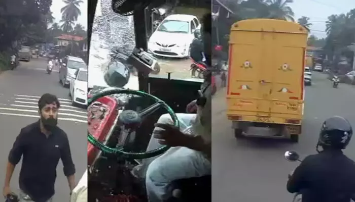 എന്താടാ...നിനക്ക്..; പാട്ടൊക്കെയിട്ട് വൈബായി പാഞ്ഞ സ്വകാര്യ ബസ്; ചെവിപൊട്ടുന്നത് വരെ ഹോണടി; സഹികെട്ട് മുന്നിലൂടെ പോയ സ്കൂട്ടര് യാത്രികന് ചെയ്തത്; നിലവിളിച്ച് ആളുകൾ; സംഭവം മലപ്പുറത്ത് എന്താടാ...നിനക്ക്..; പാട്ടൊക്കെയിട്ട് വൈബായി പാഞ്ഞ സ്വകാര്യ ബസ്; ചെവിപൊട്ടുന്നത് വരെ ഹോണടി; സഹികെട്ട് മുന്നിലൂടെ പോയ സ്കൂട്ടര് യാത്രികന് ചെയ്തത്; നിലവിളിച്ച് ആളുകൾ; സംഭവം മലപ്പുറത്ത്