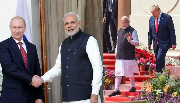 ഇന്ത്യയെ താരിഫ് രാജാവെന്ന് ട്രംപ് അധിക്ഷേപിക്കുന്നതിനിടെ, ഫോണില് സംസാരിച്ച് മോദിയും പുടിനും; യുക്രെയിനിലെ ഒടുവിലത്തെ സംഭവവികാസങ്ങള് റഷ്യന് പ്രസിഡന്റ് പങ്കുവച്ചെന്നും നല്ല സംഭാഷണമെന്നും പ്രധാനമന്ത്രി; ഫോണ് കോള് ഡോവല് ക്രെംലിനില് പുടിനെ കണ്ടതിന് പിന്നാലെ; അമേരിക്കയില് നിന്നുളള ആയുധ ഇറക്കുമതി നിര്ത്തുമെന്ന റോയിട്ടേഴ്സ് വാര്ത്ത തള്ളി പ്രതിരോധ മന്ത്രാലയം ഇന്ത്യയെ താരിഫ് രാജാവെന്ന് ട്രംപ് അധിക്ഷേപിക്കുന്നതിനിടെ, ഫോണില് സംസാരിച്ച് മോദിയും പുടിനും; യുക്രെയിനിലെ ഒടുവിലത്തെ സംഭവവികാസങ്ങള് റഷ്യന് പ്രസിഡന്റ് പങ്കുവച്ചെന്നും നല്ല സംഭാഷണമെന്നും പ്രധാനമന്ത്രി; ഫോണ് കോള് ഡോവല് ക്രെംലിനില് പുടിനെ കണ്ടതിന് പിന്നാലെ; അമേരിക്കയില് നിന്നുളള ആയുധ ഇറക്കുമതി നിര്ത്തുമെന്ന റോയിട്ടേഴ്സ് വാര്ത്ത തള്ളി പ്രതിരോധ മന്ത്രാലയം