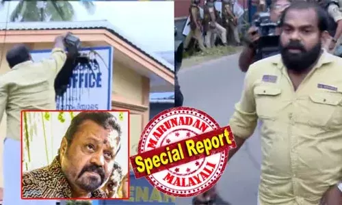 സുരേഷ് ഗോപിയുടെ എം പി ഓഫീസ് ബോര്‍ഡില്‍ കരിഓയില്‍ ഒഴിച്ചയാള്‍ പിടിയില്‍; സിപിഎം പ്രവര്‍ത്തകന്‍ വിപിന്‍ വില്‍സനെ അറസ്റ്റു ചെയ്തു ജാമ്യം നല്‍കി വിട്ടയച്ചു; മലയാളി ആയതുകൊണ്ടാണ് ഇങ്ങനെ പ്രതികരണത്തിന് മുതിര്‍ന്നതെന്ന് വിപിന്‍;  സിപിഎം - ബിജെപി സംഘര്‍ഷത്തില്‍ കേസെടുത്തത് അമ്പതോളം പേര്‍ക്കെതിരെ