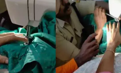 മക്കൾക്ക് ധരിക്കാനുള്ള വസ്ത്രം തുന്നുന്നതിന് ഇടയിൽ ശ്രദ്ധ തെറ്റി; വീട്ടമ്മയുടെ ചൂണ്ടുവിരലിൽ സൂചി തുളച്ച് കയറി; പിന്നാലെ രക്ഷകരായി അഗ്നിരക്ഷാസേന