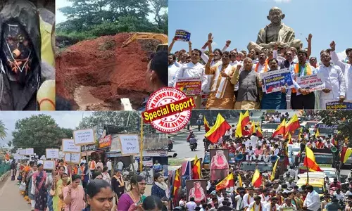 ഞങ്ങള്‍ ധര്‍മ്മസ്ഥലയ്ക്കും ധര്‍മ്മാധികാരിക്കും ഒപ്പം; ഡോ വീരേന്ദ്ര ഹെഗ്ഗഡെയെ പിന്തുണച്ച് പ്ലക്കാര്‍ഡുകളുമായി നൂറുകണക്കിന് വിശ്വാസികള്‍; മഞ്ജുനാഥ ഭക്തരുടെ കൂട്ടായ്മയില്‍ കര്‍ണ്ണാടകയിലെങ്ങും പ്രതിഷേധങ്ങള്‍; ക്ഷേത്രത്തെയും സനാതന ധര്‍മ്മത്തെയും തകര്‍ക്കാന്‍ നീക്കമെന്ന് വിശ്വാസികള്‍