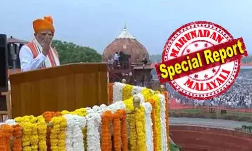 കര്‍ഷക താത്പര്യത്തിനെതിരായ ഏതൊരു നയത്തിനെതിരേയും താന്‍ ഒരു മതില്‍ പോലെ നില്‍ക്കുമെന്ന് പ്രധാനമന്ത്രി മോദി; ഒപ്പം ആര്‍ എസ് എസിന് പ്രശംസയും; ആര്‍ എസ് എസിന്റെ നൂറ് വര്‍ഷത്തെ സേവനം സ്വര്‍ണ്ണാഭമായ അധ്യായം; ചെങ്കോട്ടയിലെ സംഘപരിവാര്‍ സ്തുതി വിവാദമാകും; പരിവാറിനൊപ്പം നീങ്ങാന്‍ മോദി