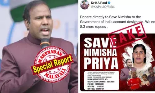 നിമിഷ പ്രിയ വിഷയത്തില്‍ താന്‍ ഇതുവരെ ലക്ഷങ്ങള്‍ ചെലവാക്കി; പ്രധാനമന്ത്രിയുടെ ഫണ്ടില്‍ നിന്ന് തുക നല്‍കണം; അല്ലെങ്കില്‍ തന്റെ എഫ്‌സിആര്‍എ അക്കൗണ്ട് പുനസ്ഥാപിക്കണം; വീണ്ടും പോസ്റ്റുമായി പാസ്റ്റര്‍ കെ എ പോള്‍; നിമിഷപ്രിയയുടെ പേരില്‍ വ്യാജ പണപ്പിരിവിനെതിരെ ആക്ഷന്‍ കൗണ്‍സില്‍ മുഖ്യമന്ത്രിക്ക് പരാതി നല്‍കി