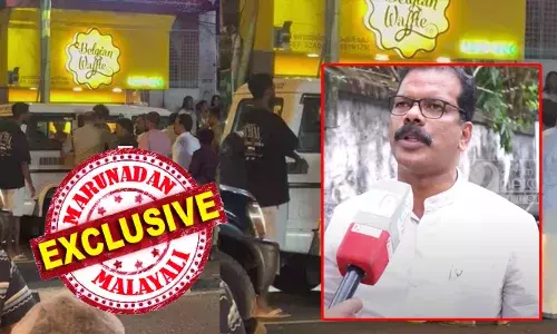 ട്രാക്ക് നോക്കി വണ്ടി ഓടിക്കടായെന്ന് മാധവ് സുരേഷ്; അച്ഛന്റെ പേര് പറയപ്പിക്കരുതെന്ന കോണ്‍ഗ്രസ് നേതാവിന്റെ മറുപടി പ്രകോപിപ്പിച്ചു; സിനിമ സ്റ്റൈലിൽ റോഡിൽ ഷോ കാണിച്ച് മാധവ്; നടുറോട്ടിലെ ആ കാട്ടിക്കൂട്ടലിന് പരാതിയില്ലെന്ന് വിനോദ് കൃഷ്ണ; പൊലീസ് സേനയിലും മോശം ആളുകളുണ്ടെന്ന് താരപുത്രൻ