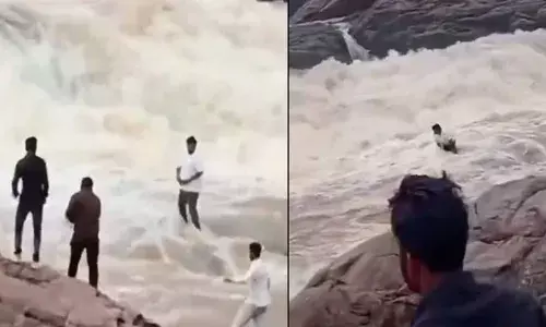 റീല്‍സ് ചിത്രീകരിക്കുന്നതിനിടെ ശക്തമായ ഒഴുക്കില്‍പ്പെട്ട് യൂട്യൂബര്‍ ഒഴുകിപ്പോയി; അപകടം ഡ്രോണ്‍ ക്യാമറ ഉപയോഗിച്ച് വെള്ളച്ചാട്ടത്തിന്റെ ദൃശ്യങ്ങള്‍ പകര്‍ത്തുന്നതിനിടെ