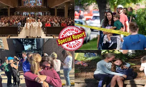 യുഎസിലെ മിനിയപുലിസില്‍ കത്തോലിക്ക പള്ളിയില്‍ വെടിവെപ്പ്; രണ്ടുകുട്ടികള്‍ കൊല്ലപ്പെട്ടു; 20 ഓളം പേര്‍ക്ക് പരിക്കേറ്റു; കറുപ്പ് വേഷം ധരിച്ചെത്തിയ അക്രമി ജനാലയിലൂടെ തുരുതുരാ നിറയൊഴിച്ചതോടെ പള്ളിയാകെ ചോരപ്പുഴ; വെടിവെപ്പ് നടന്നത് ഇടവകയിലെ സ്‌കൂളില്‍; ശക്തമായി അപലപിച്ച് ട്രംപ്