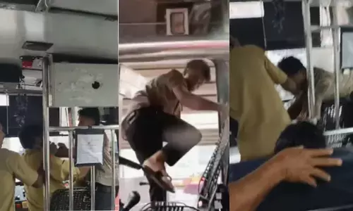 നടുറോഡിൽ മാസ്റ്ററിലെ വിജയ് സ്റ്റൈലിൽ ഇടിവള ഊരി മുഖത്തിടി; തല്ലുകൊണ്ട് കെഎസ്ആർടിസി ഡ്രൈവറുടെ നിലവിളി; പരിഭ്രാന്തിയിൽ യാത്രക്കാരും; ആക്രമണ കാരണം കേട്ട് തലയിൽ കൈവച്ച് പോലീസ്