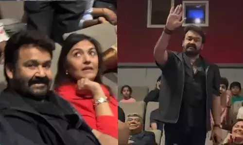 ആരാധകരെ കൈവീശി അഭിവാദ്യം ചെയ്ത് ലാലേട്ടൻ; അമേരിക്കന്‍ ആരാധകര്‍ക്കൊപ്പം ഹൃദയപൂര്‍വ്വം കണ്ട് മോഹന്‍ലാലും സുചിത്രയും; വീഡിയോ വൈറൽ