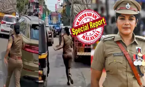 ആംബുലൻസ് സൈറൺ കേട്ടപാടെ ഒന്നും നോക്കാതെ വഴി ഒരുക്കി നൽകിയ വനിതാ എസ്ഐ; കേരളം നെഞ്ചിലേറ്റിയ വീഡിയോ മറക്കാൻ പറ്റുമോ?; പൊരിവെയിലത്ത് പൊലീസുകാരി ഓടി വൈറലായത് നിമിഷ നേരം കൊണ്ട്; മനുഷ്യത്വം ഉണർന്നു പ്രവർത്തിച്ച ആ കഥയിൽ ചെറിയൊരു ട്വിസ്റ്റ്; ഡ്രൈവറെ പാഠം പഠിപ്പിക്കാനൊരുങ്ങി എംവിഡി