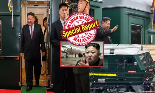 ഉത്തരകൊറിയയിൽ നിന്ന് കാതങ്ങൾ താണ്ടി ചൈനീസ് മണ്ണിലേക്ക് കൂകി പായുന്ന തീവണ്ടി; മുന്നിലും പിന്നിലും കുഞ്ഞൻ എഞ്ചിനുകളിൽ കവചമൊരുക്കുന്ന സെക്യൂരിറ്റി ഫോഴ്സ്; കണ്ണിമ ചിമ്മാതെ ആ നടുവിലത്തെ പച്ചതീവണ്ടിയെ കാത്ത് രാജകീയ യാത്ര; ട്രെയിനുള്ളിലെ കാഴ്ചകളിലും അത്ഭുതം; വീണ്ടും ചർച്ചയായി കിം ജോങ്ങിന്റെ വിചിത്ര ജീവിതശൈലി; ഏകാധിപതിക്ക് ആകാശയാത്ര ഭയമോ?