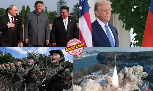 വലത് പുടിനെയും ഇടത് കിമ്മിനെയും അണിനിരത്തിയുള്ള ഷി ജിന്‍പിങ്ങിന്റെ സൈനിക പരേഡ് കണ്ട് നെഞ്ചിടിപ്പ് കൂടി ട്രംപും കൂട്ടരും; ഒരുഭീഷണിക്കും വഴങ്ങില്ലെന്ന പ്രഖ്യാപനത്തോടെ ഷി പുതിയ അച്ചുതണ്ടിന് രൂപം നല്‍കുമ്പോള്‍ നാറ്റോ സഖ്യത്തിന് അങ്കലാപ്പ്; നാറ്റോ സഖ്യം സൈനിക കരുത്തില്‍ ചൈന-റഷ്യ- ഉത്തര കൊറിയ ചേരിയേക്കാള്‍ പിന്നിലോ? വീണ്ടുമൊരു ലോകമഹായുദ്ധമോ?