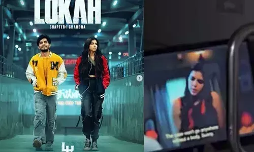 ലോകയുടെ വ്യാജ പതിപ്പ് ചോർന്നു; ട്രെയിനിലിരുന്ന് ചിത്രം കാണുന്ന യാത്രക്കാരന്റെ ദൃശ്യങ്ങൾ പുറത്ത്