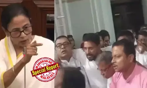 മമതയുടെ പ്രസംഗത്തിനിടെ പശ്ചിമബംഗാള്‍ നിയമസഭയില്‍ കയ്യാങ്കളി; വെള്ളക്കുപ്പികള്‍ വലിച്ചെറിഞ്ഞു; ബിജെപി ചീഫ് വിപ്പിനെയടക്കം പ്രതിപക്ഷാംഗങ്ങളെ വലിച്ചിഴച്ച് പുറത്താക്കി;  അഞ്ച് എംഎല്‍എമാര്‍ക്ക് സസ്‌പെന്‍ഷന്‍; ജനാധിപത്യം മരിച്ചെന്ന് ബിജെപി