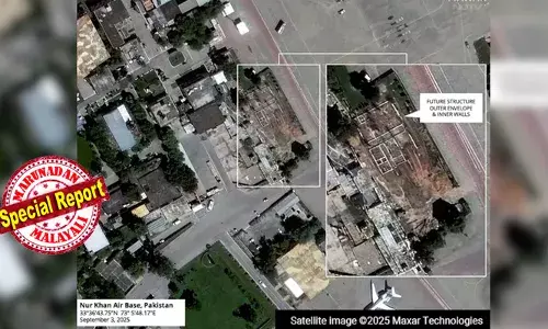 ആക്രമണം നടന്ന് നാല് മാസത്തിന് ശേഷവും നൂര്‍ഖാന്‍ ബേസില്‍ പുനര്‍നിര്‍മ്മാണം നടന്നുകൊണ്ടിരിക്കുന്നു; അതിനാല്‍ കിട്ടിയ പ്രഹരത്തിന്റെ തീവ്രത എത്ര വലിയതായിരിക്കാമെന്ന് രാജ്യാന്തര മാധ്യമങ്ങള്‍; ഓപ്പറേഷന്‍ സിന്ദൂറിനിടെ ഇന്ത്യ തകര്‍ത്ത വിവിഐപി എയര്‍ബേസിന്റെ ഏറ്റവും പുതിയ സാറ്റലൈറ്റ് ദൃശ്യങ്ങള്‍ പുറത്ത്