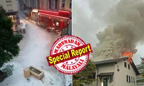 ആലിപ്പഴം വര്‍ഷിച്ചതിനാല്‍ മഞ്ഞുമൂടി ഫ്രഞ്ച് നഗരത്തിലെ റോഡുകള്‍; ശക്തമായ കൊടുങ്കാറ്റും പേമാരിയും; അവധി ആഘോഷിക്കാന്‍ എത്തിയവര്‍ നട്ടംതിരിഞ്ഞു; യൂറോപ്പില്‍ വേനല്‍ക്കാലം നേരത്തെ അവസാനിക്കുമെന്ന് സൂചനകള്‍