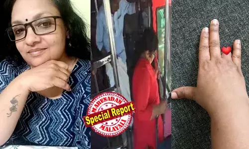 അയ്യോ... എന്റെ വിരല്‍ മുറിഞ്ഞുപോയി എന്നു പുലമ്പിക്കൊണ്ട് ഞാന്‍ ബസിലേക്ക് തിരികെ കയറി; താഴെ വിരല്‍ അറ്റു വീണ് കിടപ്പുണ്ടോ എന്നു പരതി; മോതിരവും മുറിഞ്ഞുപോയ വിരലും ഡോറിന് സമീപം ഇരുമ്പ് തകിടിന്റെ വിടവില്‍ തറഞ്ഞിരുന്നു;  കണ്‍മുന്നില്‍ വിരലറ്റുപോയ അനുഭവം വിവരിച്ച് മാധ്യമ പ്രവര്‍ത്തക; അപകട സാധ്യത വിവരിച്ച് ഫേസ്ബുക്ക് പോസ്റ്റ്
