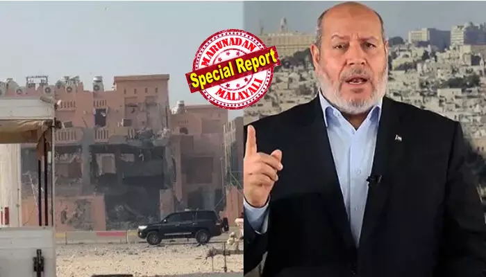 ദോഹയിലെ ഇസ്രയേല് ആക്രമണത്തില് ഹമാസ് നേതാവ് ഖലീല് അല് ഹയ്യ കൊല്ലപ്പെട്ടതായി അറബ് മാധ്യമങ്ങള്; കത്താറയിലെ ആസ്ഥാനത്ത് ഒത്തുകൂടിയത് ഖാലിദ് മഷാല് അടക്കമുള്ള ഉന്നത നേതാക്കള്; ആക്രമണത്തിന് ട്രംപ് പച്ചക്കൊടി വീശിയതായി ചാനല് 12; ഹമാസ്-ഇസ്രയേല് മധ്യസ്ഥ ചര്ച്ചകളില് നിന്ന് പിന്മാറുന്നതായി ഖത്തര് ദോഹയിലെ ഇസ്രയേല് ആക്രമണത്തില് ഹമാസ് നേതാവ് ഖലീല് അല് ഹയ്യ കൊല്ലപ്പെട്ടതായി അറബ് മാധ്യമങ്ങള്; കത്താറയിലെ ആസ്ഥാനത്ത് ഒത്തുകൂടിയത് ഖാലിദ് മഷാല് അടക്കമുള്ള ഉന്നത നേതാക്കള്; ആക്രമണത്തിന് ട്രംപ് പച്ചക്കൊടി വീശിയതായി ചാനല് 12; ഹമാസ്-ഇസ്രയേല് മധ്യസ്ഥ ചര്ച്ചകളില് നിന്ന് പിന്മാറുന്നതായി ഖത്തര്