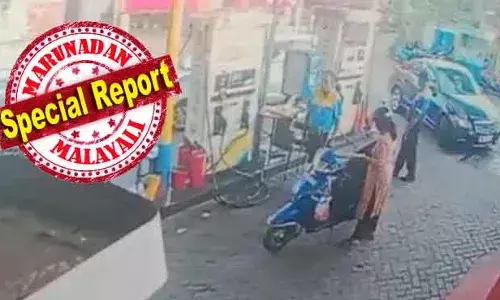 പെട്രോള്‍ പമ്പിലേക്ക് ഇരച്ചെത്തിയ ബെന്‍സ്; സ്‌കൂട്ടറും ഓട്ടോയും കാറും ഇടിച്ചു തകര്‍ത്തു; ഇന്ധനം നിറക്കുന്ന മെഷീനില്‍ കാര്‍ ഇടിക്കാതിരുന്നത് ഒഴിവാക്കിയത് വന്‍ ദുരന്തം; അപകടമുണ്ടാക്കിത് പള്ളിക്കുന്നിലെ വ്യവസായി മോഹനകൃഷ്ണന്റെ ഡ്രൈവിംഗ്; തളാപ്പിലെ പമ്പില്‍ സംഭവിച്ചത്