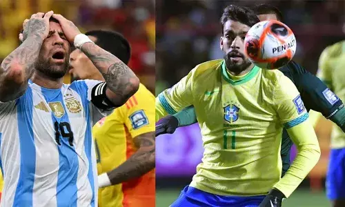 ഫിഫ ലോകകപ്പ് യോഗ്യതാ റൗണ്ടിൽ വമ്പന്മാർ വീണു; മെസ്സിയില്ലാതെ ഇറങ്ങിയ അർജന്റീനയെ എതിരില്ലാത്ത ഒരു ഗോളിന് പരാജയപ്പെടുത്തിയത് ഇക്വഡോർ; ബൊളീവിയയോട് പരാജയപ്പെട്ട ബ്രസീൽ പട്ടികയിൽ അഞ്ചാം സ്ഥാനത്തേക്ക് വീണു