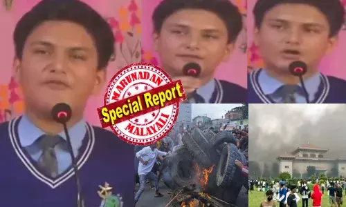 ഇവിടെ വെളിച്ചം കെടുത്തി അഴിമതി വളർന്നിരിക്കുന്നു; നിങ്ങൾ ശബ്ദമുയർത്തിയില്ലെങ്കിൽ ആരാണ് ശബ്ദമുയർത്തുക?; ഇൻസ്റ്റ സ്ക്രോൾ ചെയ്യവേ വീണ്ടും തെളിഞ്ഞ് നേപ്പാൾ സ്‌കൂൾ വിദ്യാർത്ഥിയുടെ ആ പ്രസംഗം; കൗമാരക്കാരന്റെ കണ്ണിൽ ജ്വലിക്കുന്ന തീഷ്ണത; ജെൻ സി കലാപത്തിനിടെ സോഷ്യൽ മീഡിയയിൽ സംഭവിക്കുന്നത്