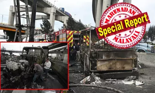 ദേശീയ പാതയിൽ തലകീഴായി മറിഞ്ഞ ഗ്യാസ് ടാങ്കർ പൊട്ടിത്തെറിച്ചു; നിമിഷ നേരത്തിനുള്ളിൽ കത്തിക്കരിഞ്ഞത് 30 കാറുകൾ; 3 പേർ മരിച്ചു, 70 പേർക്ക് പരിക്ക്; ഗുരുതരമായി പരിക്കേറ്റവരിൽ നവജാത ശിശുവും; മെക്സിക്കോ സിറ്റിയെ നടുക്കിയ അപകടത്തിൽ മരണ സംഖ്യ ഉയരുമെന്ന ആശങ്ക