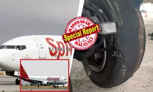 മുംബൈയിലേക്ക് പറക്കാൻ റെഡിയായി നിന്ന വിമാനം; ക്ലിയർ ടു ടേക്ക് ഓഫ് കമാൻഡിൽ ആകാശത്തേക്ക് ഉയർന്നുപൊങ്ങിയതും ഉഗ്ര ശബ്ദം; റൺവേ പരിശോധനയിൽ നെഞ്ചിടിപ്പിക്കുന്ന കാഴ്ച; ഒരു വട്ടം കറങ്ങി സ്‌പൈസ് ജെറ്റിന് അടിയന്തിര ലാൻഡിംഗ്; യാത്രക്കാർ രക്ഷപ്പെട്ടത് ഭാഗ്യം കൊണ്ട്